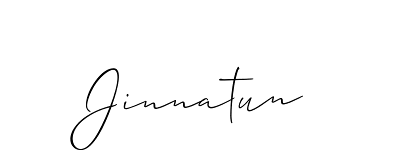 Create a beautiful signature design for name Jinnatun. With this signature (Allison_Script) fonts, you can make a handwritten signature for free. Jinnatun signature style 2 images and pictures png