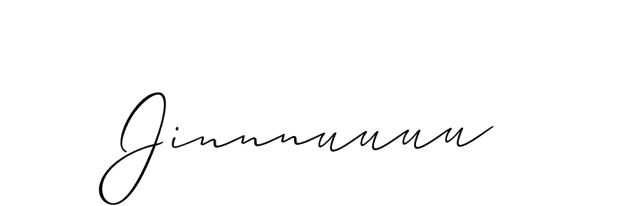 Allison_Script is a professional signature style that is perfect for those who want to add a touch of class to their signature. It is also a great choice for those who want to make their signature more unique. Get Jinnnuuuu name to fancy signature for free. Jinnnuuuu signature style 2 images and pictures png