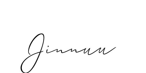 You should practise on your own different ways (Allison_Script) to write your name (Jinnuu) in signature. don't let someone else do it for you. Jinnuu signature style 2 images and pictures png