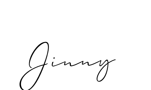 Create a beautiful signature design for name Jinny. With this signature (Allison_Script) fonts, you can make a handwritten signature for free. Jinny signature style 2 images and pictures png