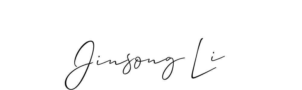 Best and Professional Signature Style for Jinsong Li. Allison_Script Best Signature Style Collection. Jinsong Li signature style 2 images and pictures png