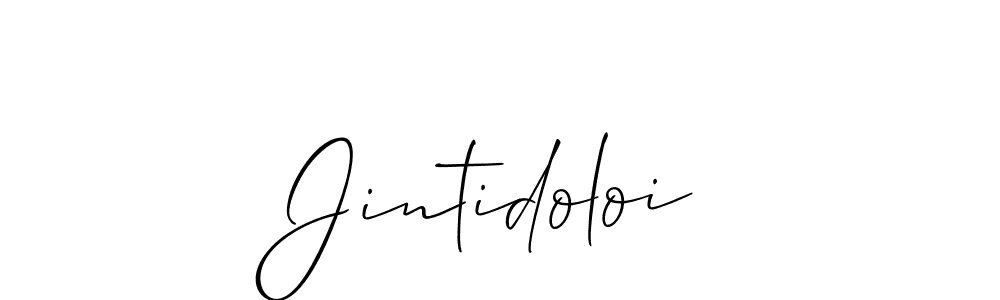 Create a beautiful signature design for name Jintidoloi. With this signature (Allison_Script) fonts, you can make a handwritten signature for free. Jintidoloi signature style 2 images and pictures png