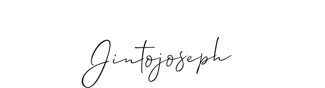 How to make Jintojoseph name signature. Use Allison_Script style for creating short signs online. This is the latest handwritten sign. Jintojoseph signature style 2 images and pictures png