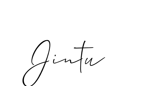 Use a signature maker to create a handwritten signature online. With this signature software, you can design (Allison_Script) your own signature for name Jintu. Jintu signature style 2 images and pictures png