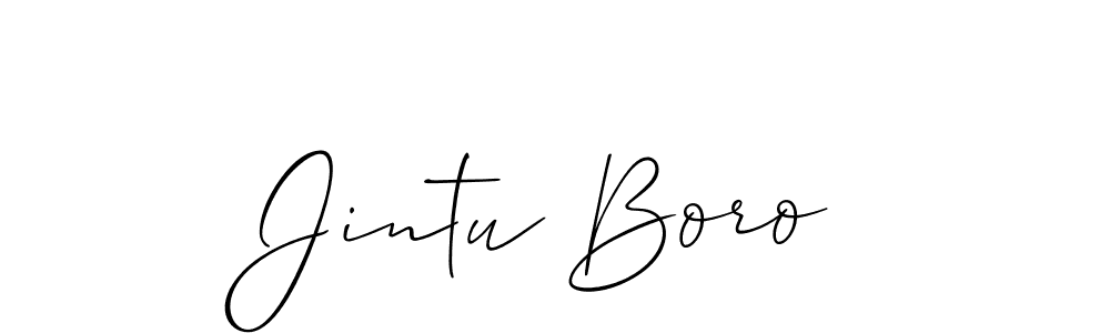 Design your own signature with our free online signature maker. With this signature software, you can create a handwritten (Allison_Script) signature for name Jintu Boro. Jintu Boro signature style 2 images and pictures png