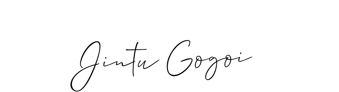 Similarly Allison_Script is the best handwritten signature design. Signature creator online .You can use it as an online autograph creator for name Jintu Gogoi. Jintu Gogoi signature style 2 images and pictures png