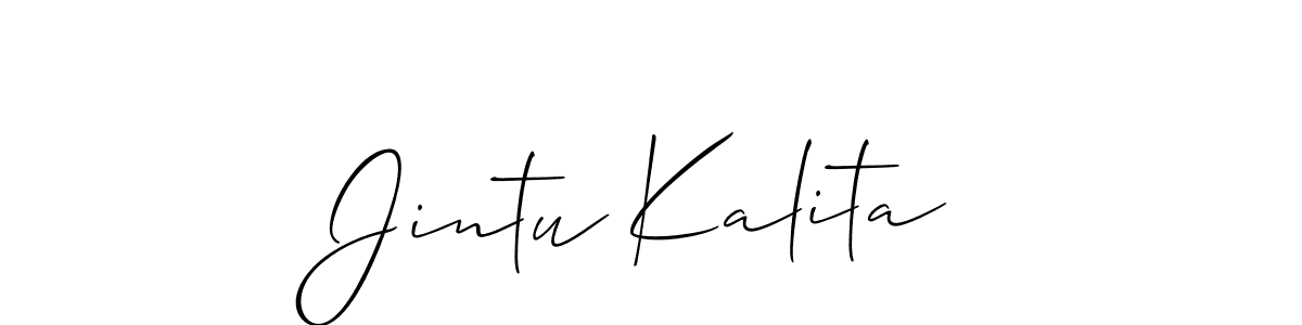 Use a signature maker to create a handwritten signature online. With this signature software, you can design (Allison_Script) your own signature for name Jintu Kalita. Jintu Kalita signature style 2 images and pictures png