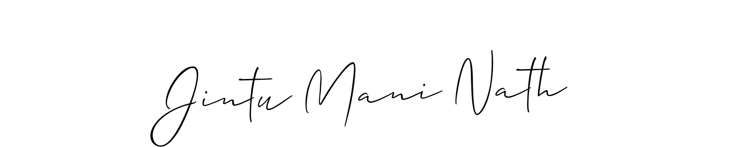How to make Jintu Mani Nath signature? Allison_Script is a professional autograph style. Create handwritten signature for Jintu Mani Nath name. Jintu Mani Nath signature style 2 images and pictures png