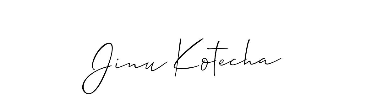 Create a beautiful signature design for name Jinu Kotecha. With this signature (Allison_Script) fonts, you can make a handwritten signature for free. Jinu Kotecha signature style 2 images and pictures png