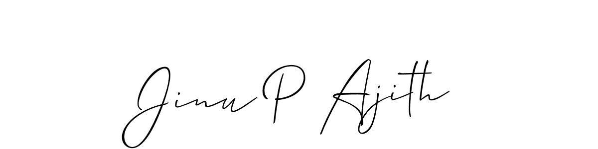 Make a beautiful signature design for name Jinu P Ajith. Use this online signature maker to create a handwritten signature for free. Jinu P Ajith signature style 2 images and pictures png