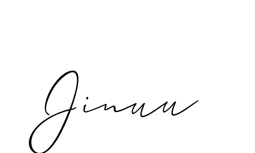 How to Draw Jinuu signature style? Allison_Script is a latest design signature styles for name Jinuu. Jinuu signature style 2 images and pictures png