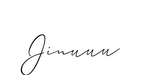 Also we have Jinuuu name is the best signature style. Create professional handwritten signature collection using Allison_Script autograph style. Jinuuu signature style 2 images and pictures png