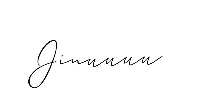 Create a beautiful signature design for name Jinuuuu. With this signature (Allison_Script) fonts, you can make a handwritten signature for free. Jinuuuu signature style 2 images and pictures png