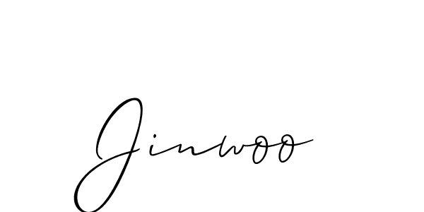 How to make Jinwoo signature? Allison_Script is a professional autograph style. Create handwritten signature for Jinwoo name. Jinwoo signature style 2 images and pictures png