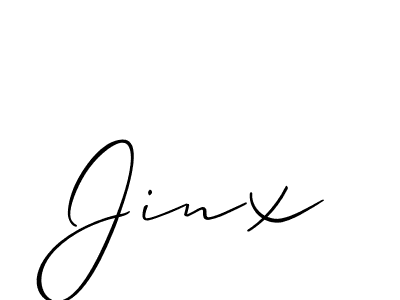 Design your own signature with our free online signature maker. With this signature software, you can create a handwritten (Allison_Script) signature for name Jinx. Jinx signature style 2 images and pictures png