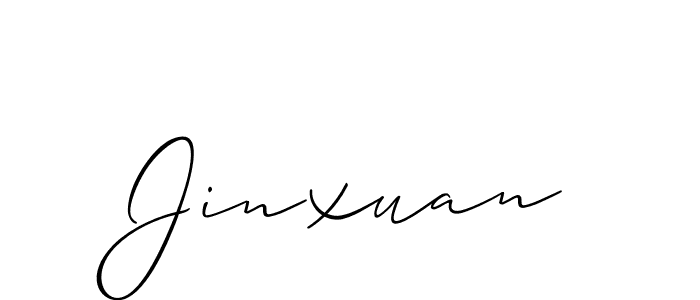 Create a beautiful signature design for name Jinxuan. With this signature (Allison_Script) fonts, you can make a handwritten signature for free. Jinxuan signature style 2 images and pictures png