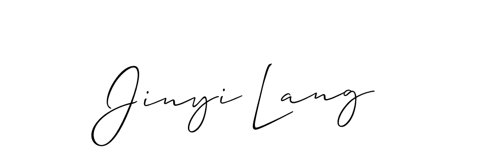 Use a signature maker to create a handwritten signature online. With this signature software, you can design (Allison_Script) your own signature for name Jinyi Lang. Jinyi Lang signature style 2 images and pictures png