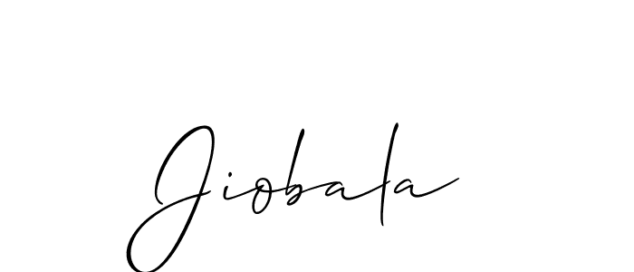 Use a signature maker to create a handwritten signature online. With this signature software, you can design (Allison_Script) your own signature for name Jiobala. Jiobala signature style 2 images and pictures png
