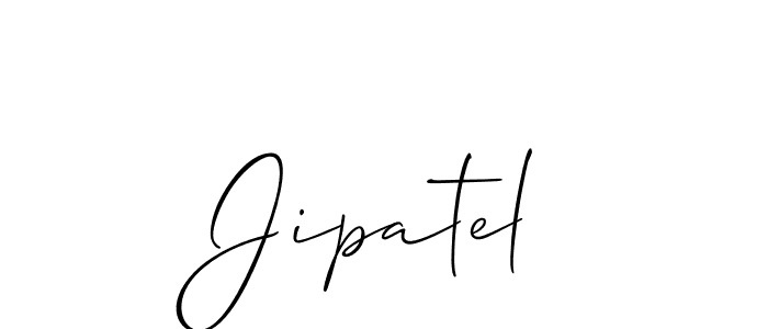 if you are searching for the best signature style for your name Jipatel. so please give up your signature search. here we have designed multiple signature styles  using Allison_Script. Jipatel signature style 2 images and pictures png