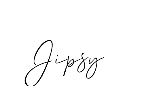 if you are searching for the best signature style for your name Jipsy. so please give up your signature search. here we have designed multiple signature styles  using Allison_Script. Jipsy signature style 2 images and pictures png