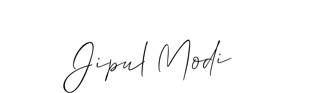 Design your own signature with our free online signature maker. With this signature software, you can create a handwritten (Allison_Script) signature for name Jipul Modi. Jipul Modi signature style 2 images and pictures png