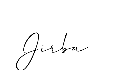 How to Draw Jirba signature style? Allison_Script is a latest design signature styles for name Jirba. Jirba signature style 2 images and pictures png