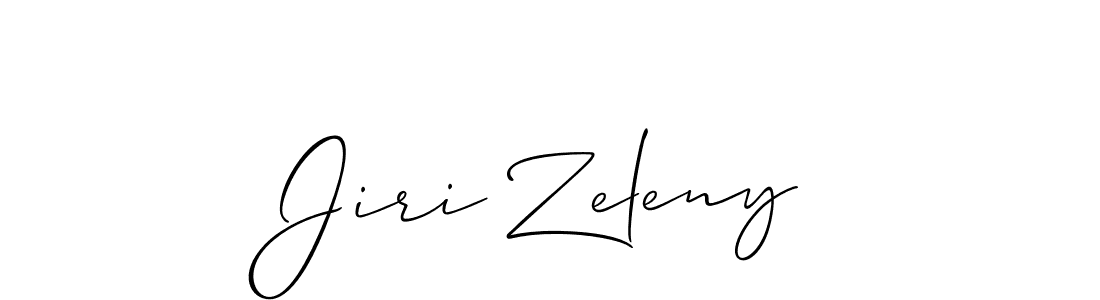 You should practise on your own different ways (Allison_Script) to write your name (Jiri Zeleny) in signature. don't let someone else do it for you. Jiri Zeleny signature style 2 images and pictures png