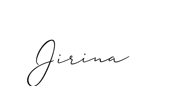 if you are searching for the best signature style for your name Jirina. so please give up your signature search. here we have designed multiple signature styles  using Allison_Script. Jirina signature style 2 images and pictures png