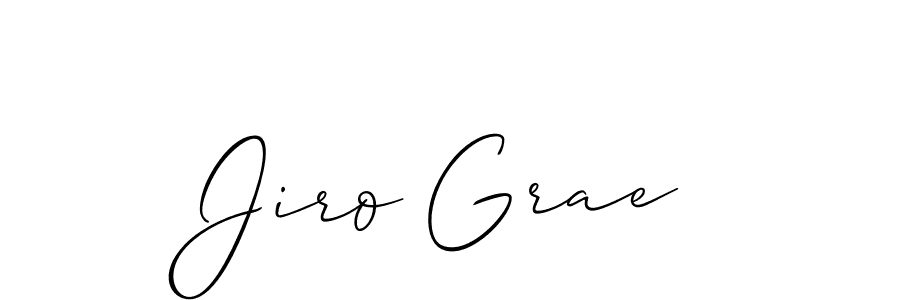 Jiro Grae stylish signature style. Best Handwritten Sign (Allison_Script) for my name. Handwritten Signature Collection Ideas for my name Jiro Grae. Jiro Grae signature style 2 images and pictures png