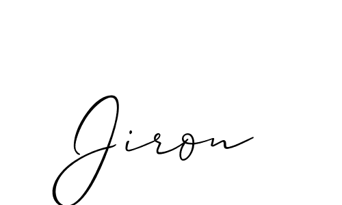 Jiron stylish signature style. Best Handwritten Sign (Allison_Script) for my name. Handwritten Signature Collection Ideas for my name Jiron. Jiron signature style 2 images and pictures png