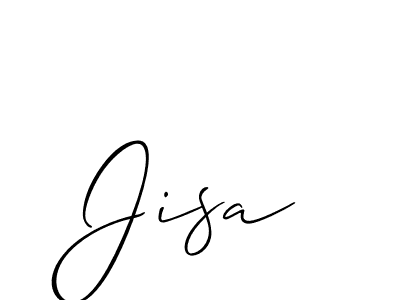 Use a signature maker to create a handwritten signature online. With this signature software, you can design (Allison_Script) your own signature for name Jisa. Jisa signature style 2 images and pictures png