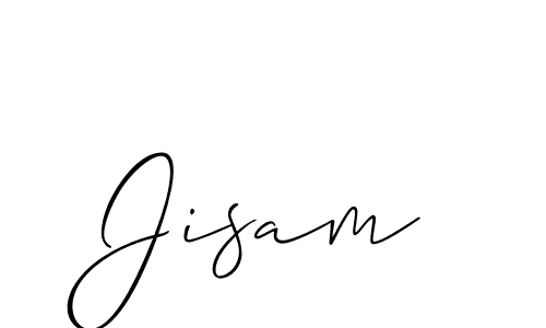 Design your own signature with our free online signature maker. With this signature software, you can create a handwritten (Allison_Script) signature for name Jisam. Jisam signature style 2 images and pictures png