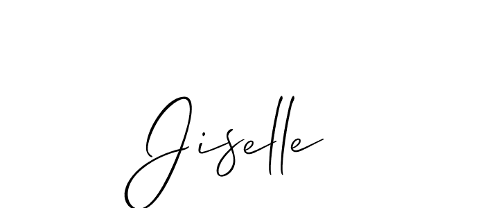 Use a signature maker to create a handwritten signature online. With this signature software, you can design (Allison_Script) your own signature for name Jiselle. Jiselle signature style 2 images and pictures png