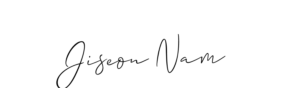 Make a short Jiseon Nam signature style. Manage your documents anywhere anytime using Allison_Script. Create and add eSignatures, submit forms, share and send files easily. Jiseon Nam signature style 2 images and pictures png