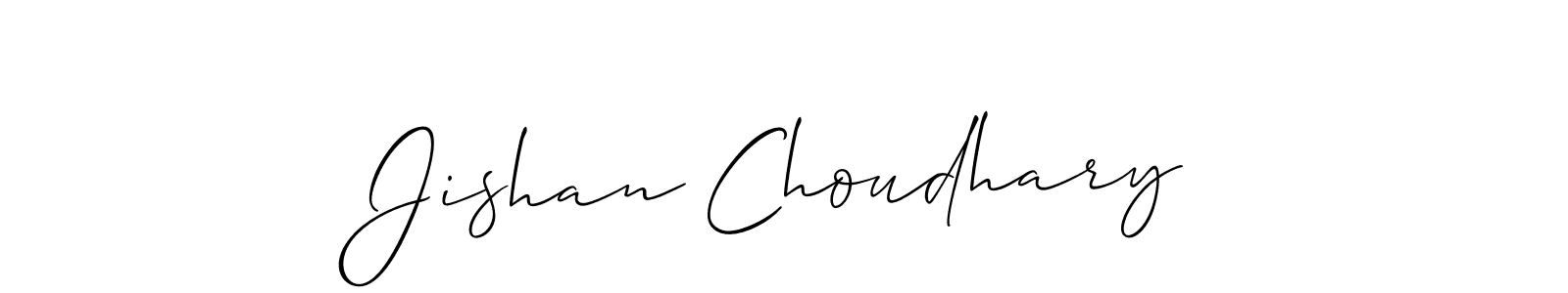 The best way (Allison_Script) to make a short signature is to pick only two or three words in your name. The name Jishan Choudhary include a total of six letters. For converting this name. Jishan Choudhary signature style 2 images and pictures png