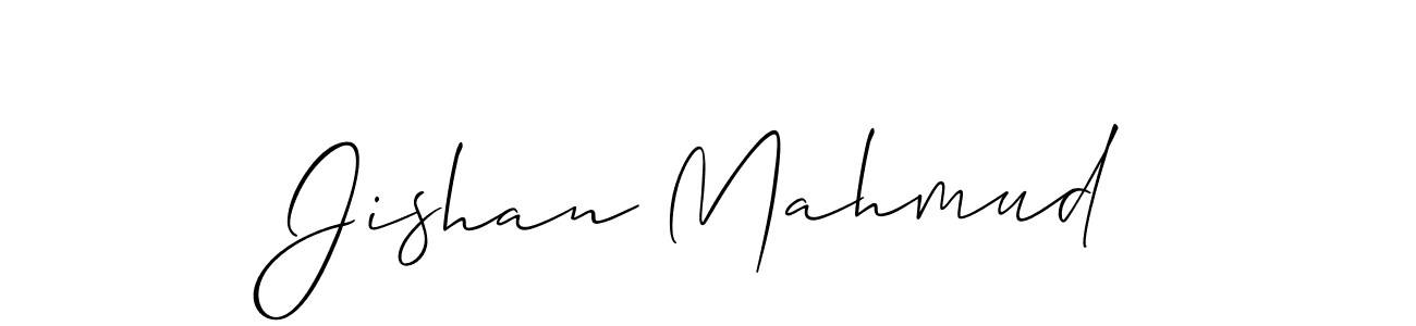 How to make Jishan Mahmud name signature. Use Allison_Script style for creating short signs online. This is the latest handwritten sign. Jishan Mahmud signature style 2 images and pictures png