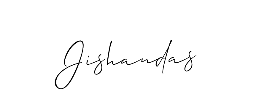 Make a beautiful signature design for name Jishandas. With this signature (Allison_Script) style, you can create a handwritten signature for free. Jishandas signature style 2 images and pictures png