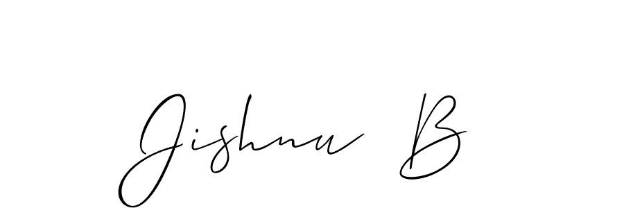 How to make Jishnu  B signature? Allison_Script is a professional autograph style. Create handwritten signature for Jishnu  B name. Jishnu  B signature style 2 images and pictures png