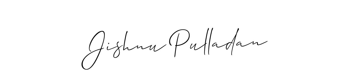 Make a beautiful signature design for name Jishnu Pulladan. Use this online signature maker to create a handwritten signature for free. Jishnu Pulladan signature style 2 images and pictures png