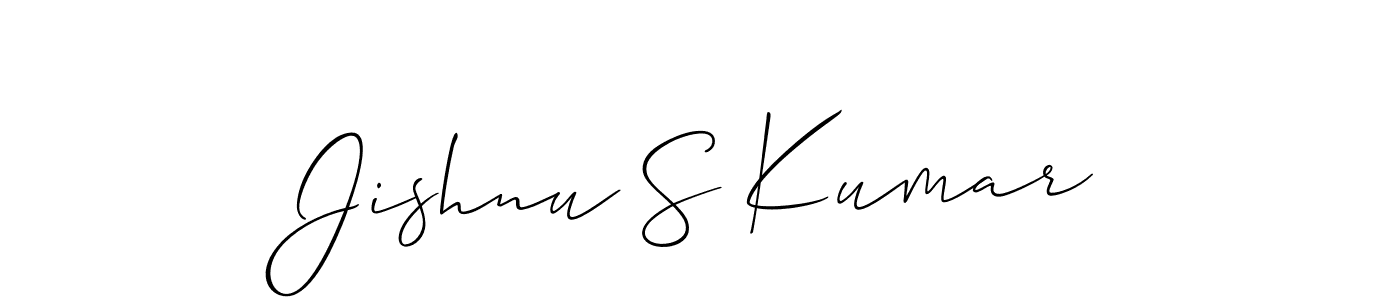 It looks lik you need a new signature style for name Jishnu S Kumar. Design unique handwritten (Allison_Script) signature with our free signature maker in just a few clicks. Jishnu S Kumar signature style 2 images and pictures png