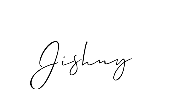 Make a beautiful signature design for name Jishny. With this signature (Allison_Script) style, you can create a handwritten signature for free. Jishny signature style 2 images and pictures png