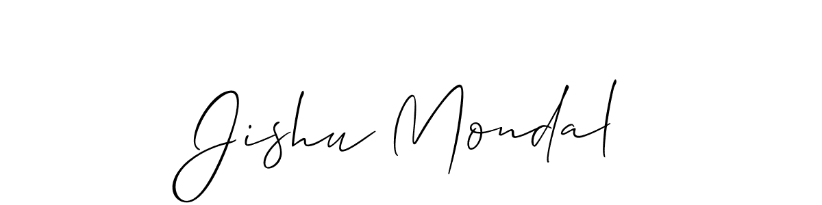 You should practise on your own different ways (Allison_Script) to write your name (Jishu Mondal) in signature. don't let someone else do it for you. Jishu Mondal signature style 2 images and pictures png