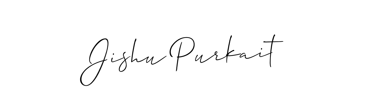 Also we have Jishu Purkait name is the best signature style. Create professional handwritten signature collection using Allison_Script autograph style. Jishu Purkait signature style 2 images and pictures png