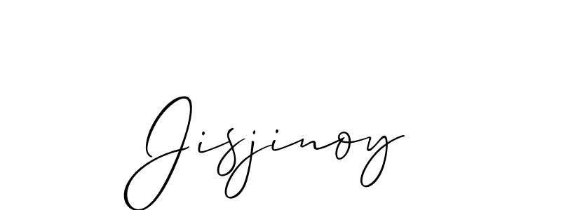 Jisjinoy stylish signature style. Best Handwritten Sign (Allison_Script) for my name. Handwritten Signature Collection Ideas for my name Jisjinoy. Jisjinoy signature style 2 images and pictures png