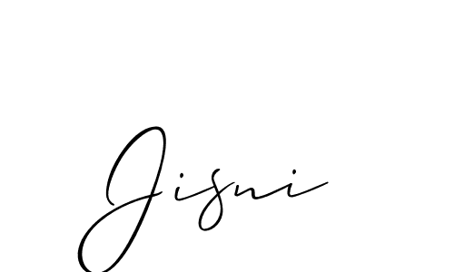 Allison_Script is a professional signature style that is perfect for those who want to add a touch of class to their signature. It is also a great choice for those who want to make their signature more unique. Get Jisni name to fancy signature for free. Jisni signature style 2 images and pictures png