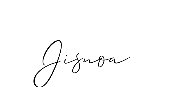 Make a beautiful signature design for name Jisnoa. With this signature (Allison_Script) style, you can create a handwritten signature for free. Jisnoa signature style 2 images and pictures png