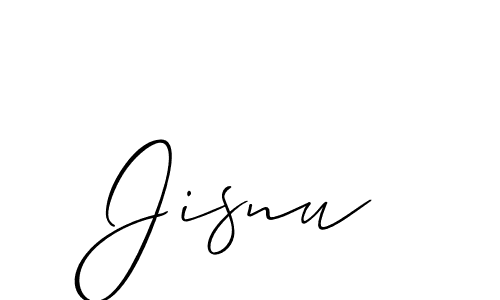 Use a signature maker to create a handwritten signature online. With this signature software, you can design (Allison_Script) your own signature for name Jisnu. Jisnu signature style 2 images and pictures png