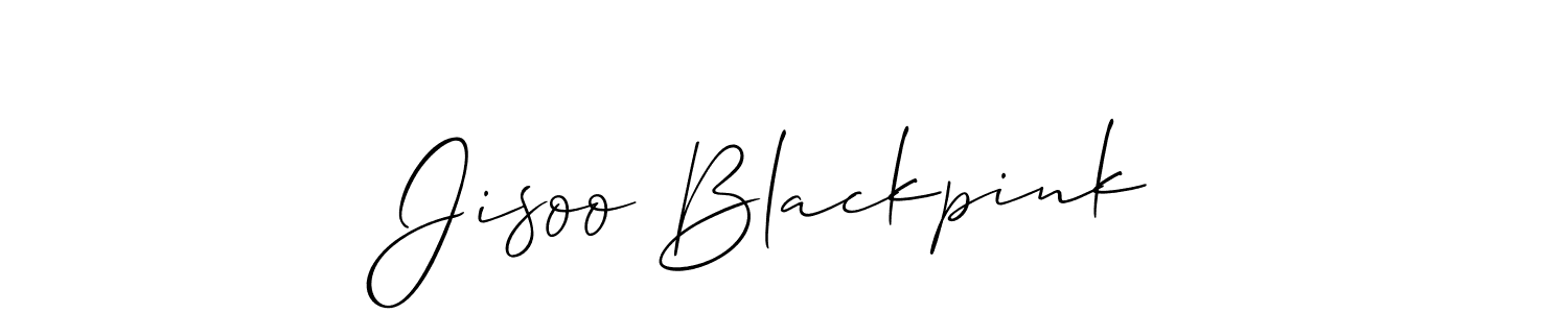 Design your own signature with our free online signature maker. With this signature software, you can create a handwritten (Allison_Script) signature for name Jisoo Blackpink. Jisoo Blackpink signature style 2 images and pictures png