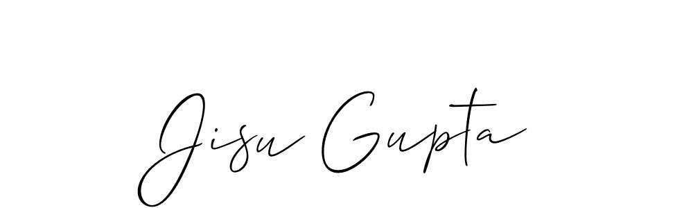 It looks lik you need a new signature style for name Jisu Gupta. Design unique handwritten (Allison_Script) signature with our free signature maker in just a few clicks. Jisu Gupta signature style 2 images and pictures png