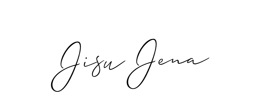 Create a beautiful signature design for name Jisu Jena. With this signature (Allison_Script) fonts, you can make a handwritten signature for free. Jisu Jena signature style 2 images and pictures png